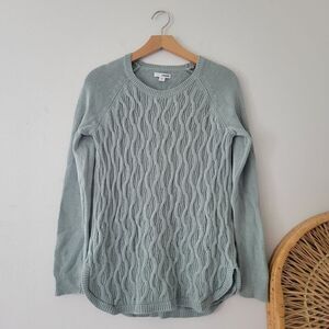 Sonoma Cable Knit Sweater Green S